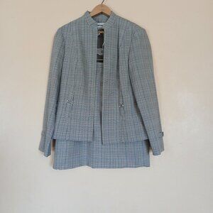 Vintage Perceptions Plaid Skirt Set Women's Size 10
